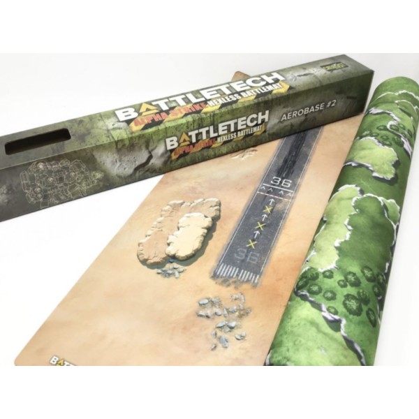 Battletech - Battle Alpha Strike Mat - Aerobase 2 / Grassland Hills
