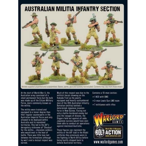 Bolt Action - Australian - Militia Infantry Section (Pacific)