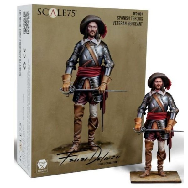 Scale75 Figures - Ferrer Dalmau - Spanish Tercios; Veteran Sergeant (75mm Scale)