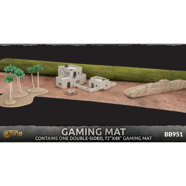 GF9 - Battlefield in a Box - Double sided - Desert and Grass - Gaming Mat ( 72" x 48") In store Only - No Shipping