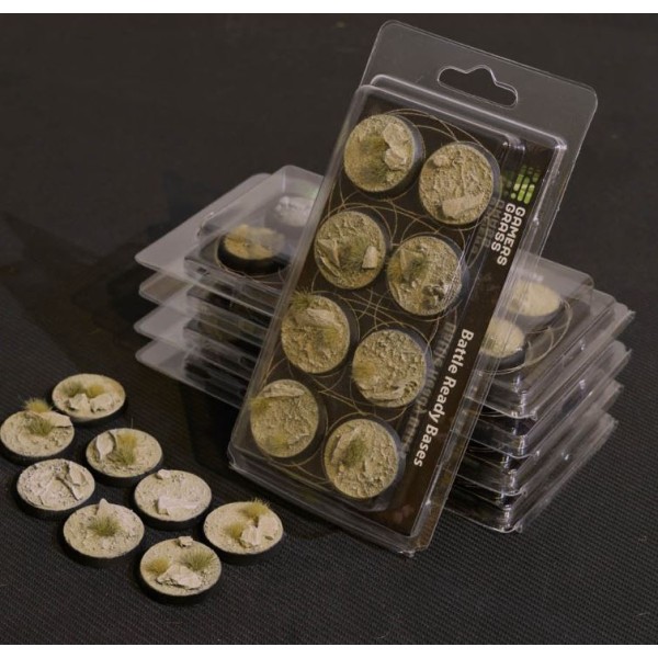 Gamers Grass - Battle Ready Bases - Arid Steppe - Round 32mm (8)