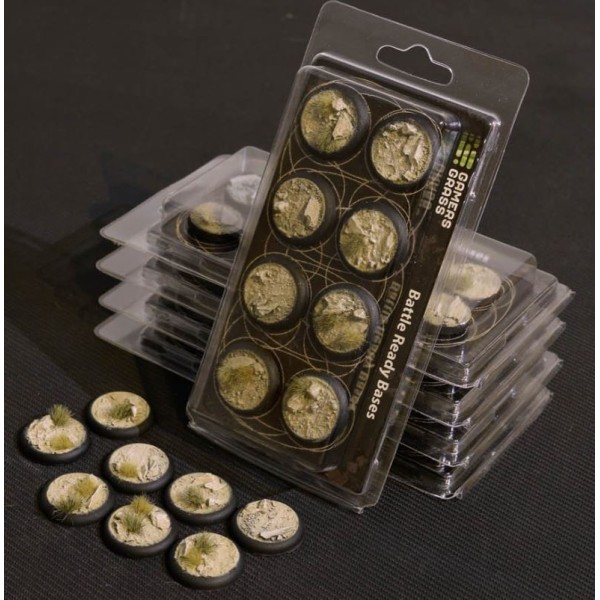 Gamers Grass - Battle Ready Bases - Arid Steppe - Round Lip 30mm (8)