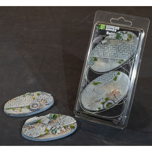 Gamers Grass - Battle Ready Bases - Urban Warfare - Oval 90mm (2)