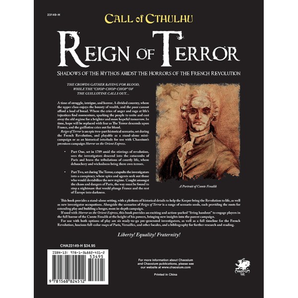 Call of Cthulhu RPG - Reign of Terror - HC Call of Cthulhu RPG - Reign of Terror - HC