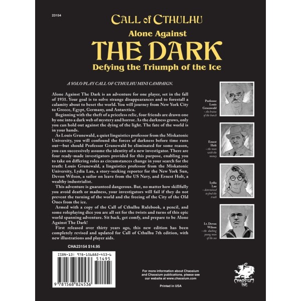 Call of Cthulhu RPG - Alone Against the Dark Call of Cthulhu RPG - Alone Against the Dark