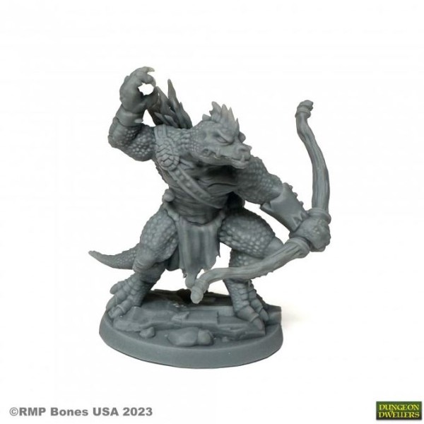 Reaper Dungeon Dwellers (Bones USA Plastic) - Waspnettle Lizardman Archer 
