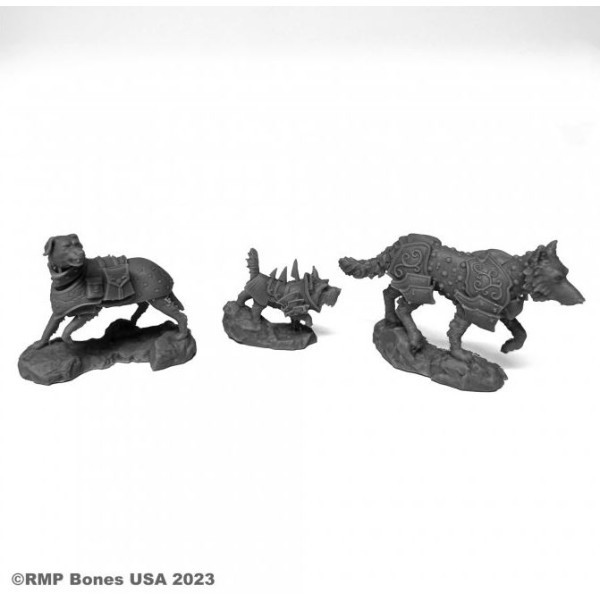 Reaper Dungeon Dwellers (Bones USA Plastic) - War Dogs (3)