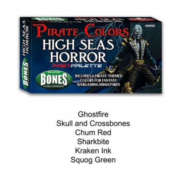 Reaper Fast Palette - MSP Bones Paint Set - High Seas Horror