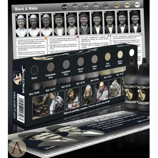 Scale75 - Scalecolour Sets - BLACK and WHITE