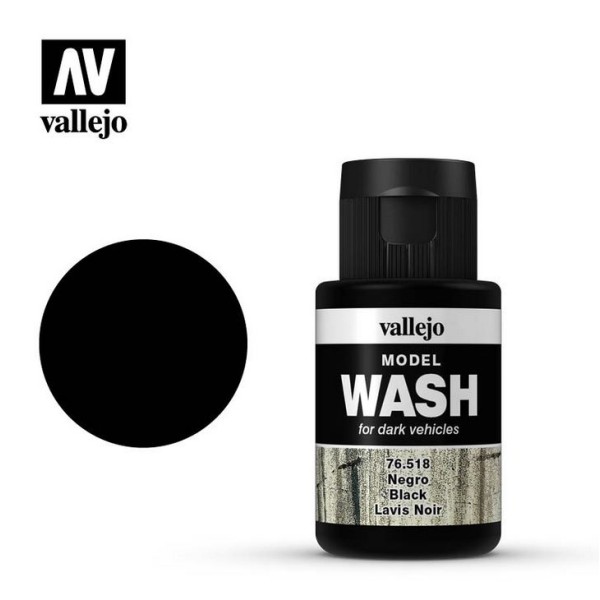 Clearance - Vallejo - Model Wash - Black
