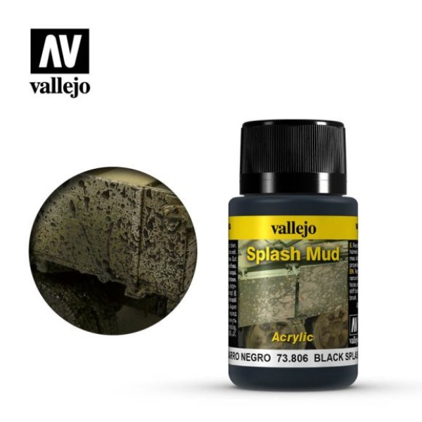 Clearance - Vallejo - Weathering Effects - Black Splash Mud 40ml Clearance - Vallejo - Weathering Effects - Black Splash Mud 40ml