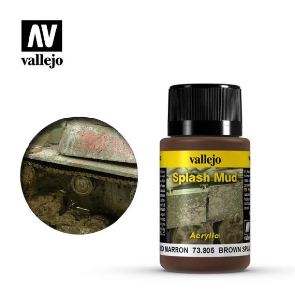 Clearance - Vallejo - Weathering Effects - Brown Splash Mud 40ml Clearance - Vallejo - Weathering Effects - Brown Splash Mud 40ml
