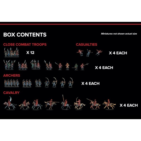 Wargames Atlantic - Grand Battle 10mm Scale - Samurai Army (224 Figures)