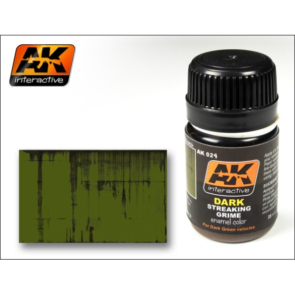 AK Interactive - Washes & Auxiliaries: Dark Streaking Grime AK Interactive - Washes & Auxiliaries: Dark Streaking Grime