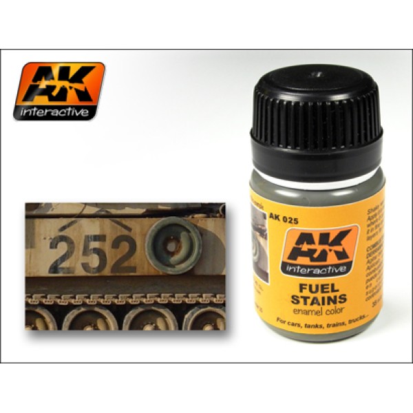 AK Interactive - Washes & Auxiliaries: Fuel Stains AK Interactive - Washes & Auxiliaries: Fuel Stains