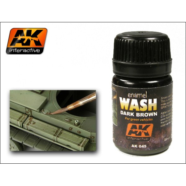 AK Interactive - Washes & Auxiliaries: Dark Wash for Green AK Interactive - Washes & Auxiliaries: Dark Wash for Green