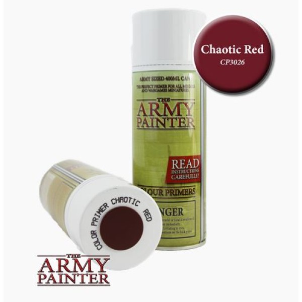 Clearance - The Army Painter - Colour Primer: Chaotic Red (In Store Only)