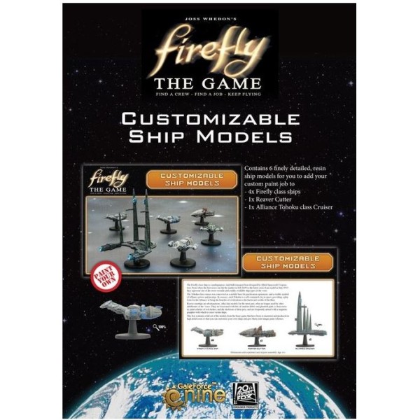 Clearance - Firefly The Game - Customisable Ship Models