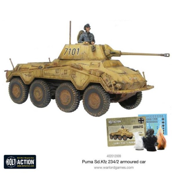 Bolt Action - Germany - Puma Sd.Kfz 234/2 Armoured Car (plastic) Bolt Action - Germany - Puma Sd.Kfz 234/2 Armoured Car (plastic)