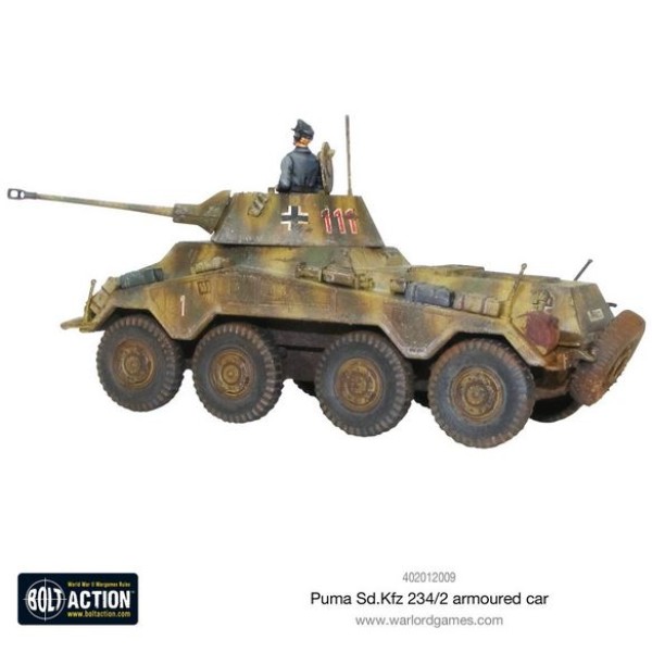 Bolt Action - Germany - Puma Sd.Kfz 234/2 Armoured Car (plastic) Bolt Action - Germany - Puma Sd.Kfz 234/2 Armoured Car (plastic)