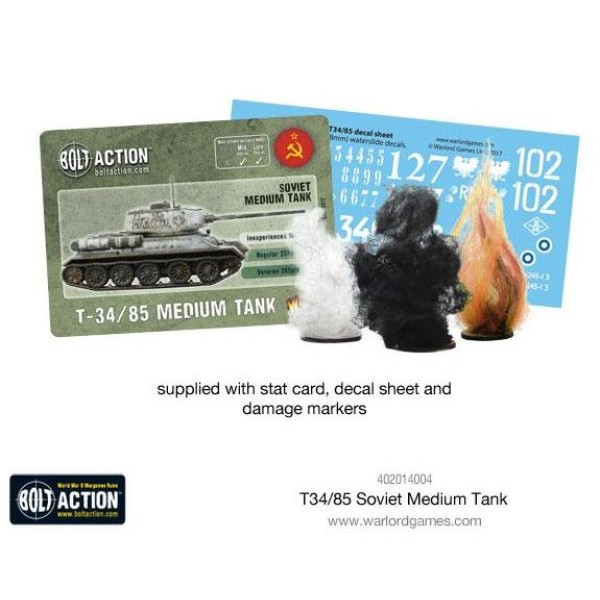 Bolt Action - Soviet - T-34/85 Medium Tank (plastic) Bolt Action - Soviet - T-34/85 Medium Tank (plastic)