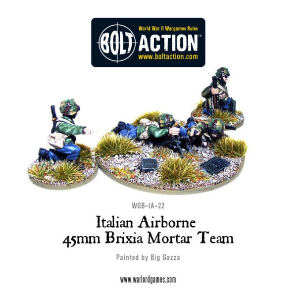 Bolt Action - Italy - Italian Paratroops 45mm Brixia Mortar Team Bolt Action - Italy - Italian Paratroops 45mm Brixia Mortar Team