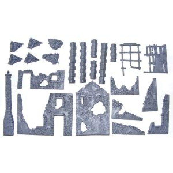 Bolt Action - Terrain - Ruined Hamlet Bolt Action - Terrain - Ruined Hamlet