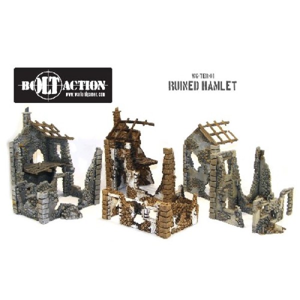 Bolt Action - Terrain - Ruined Hamlet Bolt Action - Terrain - Ruined Hamlet