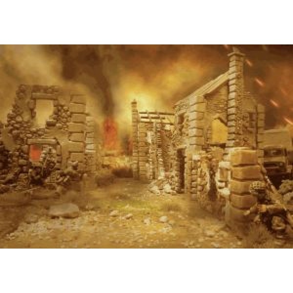 Bolt Action - Terrain - Ruined Hamlet Bolt Action - Terrain - Ruined Hamlet