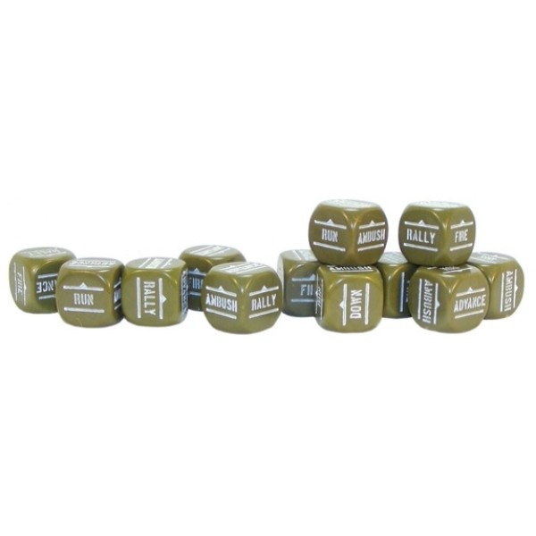 Bolt Action 2nd Edition - Order Dice - Olive Drab Bolt Action 2nd Edition - Order Dice - Olive Drab