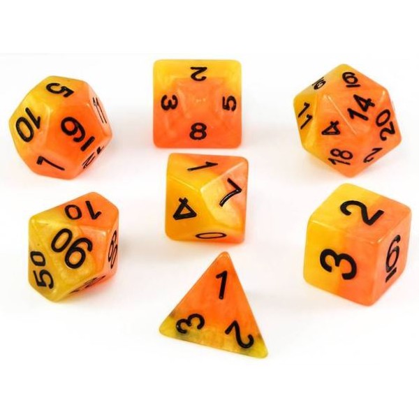 Halfsies RPG Dice - Phoenix Set 