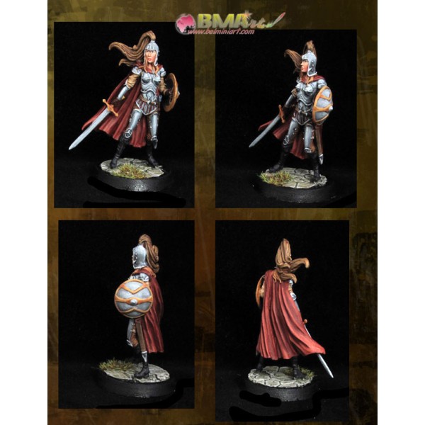 Dark Sword Miniatures - Easley Masterworks - Female Paladin w/ Sword & Shield Dark Sword Miniatures - Easley Masterworks - Female Paladin w/ Sword & Shield