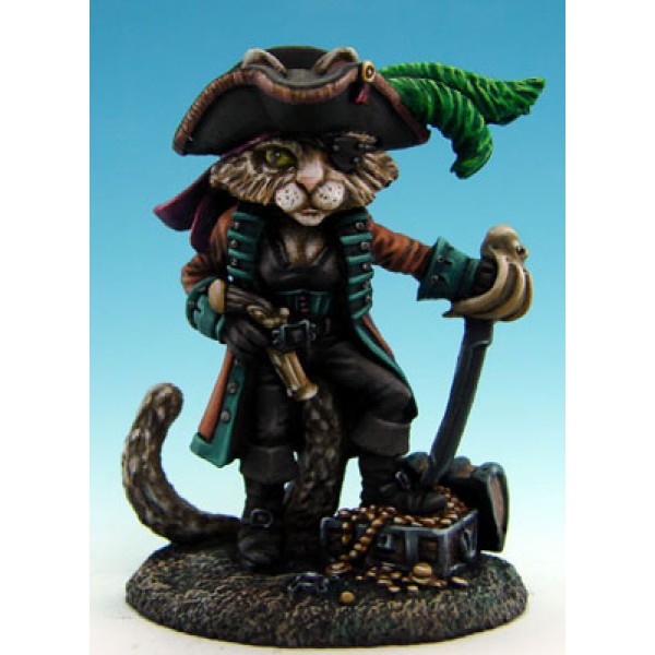 Dark Sword Miniatures - Critter Kingdoms - Ali Sparrow - Female Cat Pirate