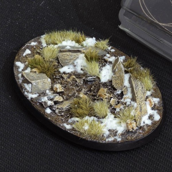 Gamers Grass - Battle Ready Bases - Winter - Oval 105mm (1) Gamers Grass - Battle Ready Bases - Winter - Oval 105mm (1)