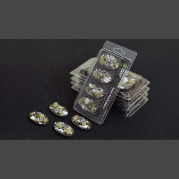Gamers Grass - Battle Ready Bases - Winter - Oval 60mm (4) Gamers Grass - Battle Ready Bases - Winter - Oval 60mm (4)