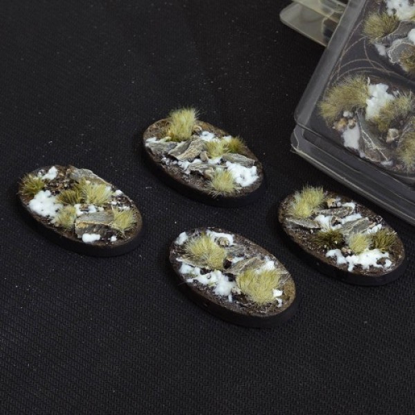 Gamers Grass - Battle Ready Bases - Winter - Oval 60mm (4) Gamers Grass - Battle Ready Bases - Winter - Oval 60mm (4)