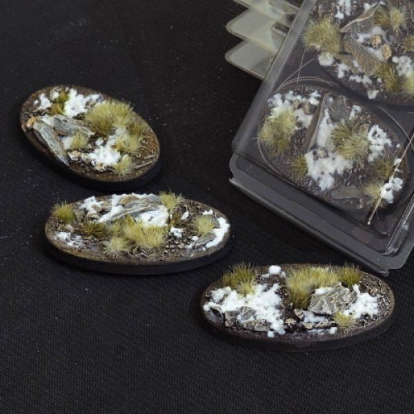 Gamers Grass - Battle Ready Bases - Winter - Oval 75mm (3) Gamers Grass - Battle Ready Bases - Winter - Oval 75mm (3)