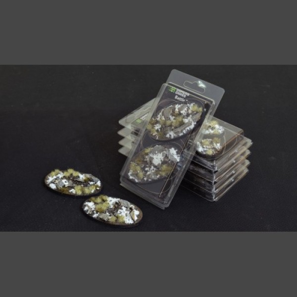 Gamers Grass - Battle Ready Bases - Winter - Oval 90mm (2) Gamers Grass - Battle Ready Bases - Winter - Oval 90mm (2)
