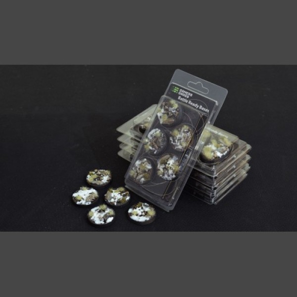 Gamers Grass - Battle Ready Bases - Winter - Round 40mm (5) Gamers Grass - Battle Ready Bases - Winter - Round 40mm (5)
