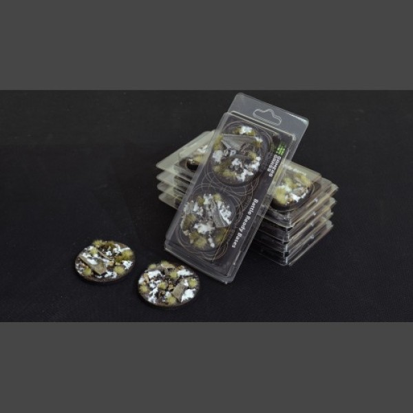 Gamers Grass - Battle Ready Bases - Winter - Round 60mm (2) Gamers Grass - Battle Ready Bases - Winter - Round 60mm (2)