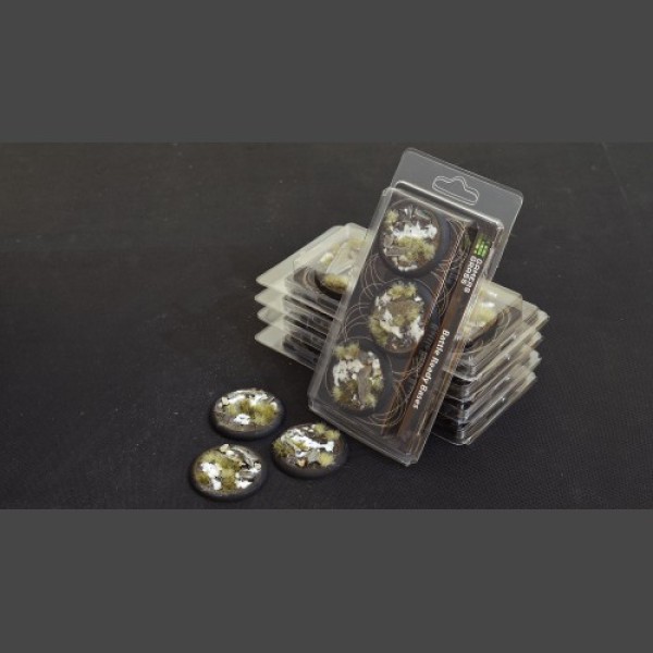 Gamers Grass - Battle Ready Bases - Winter - Round Lip 50mm (3) Gamers Grass - Battle Ready Bases - Winter - Round Lip 50mm (3)