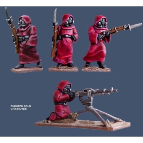 Weird Menace - Pulp Miniatures - Gasmask Cultists 2 Weird Menace - Pulp Miniatures - Gasmask Cultists 2