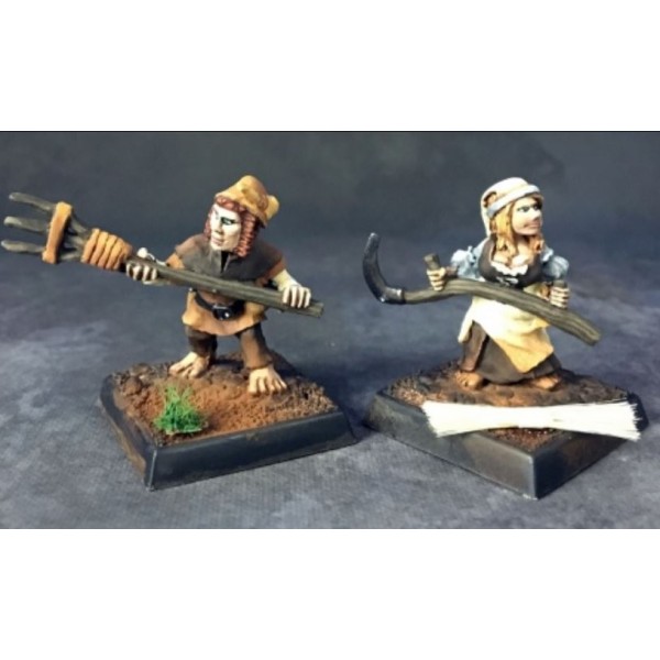 Reaper - Dark Heaven Legends - Halfling Farmers (2) Reaper - Dark Heaven Legends - Halfling Farmers (2)