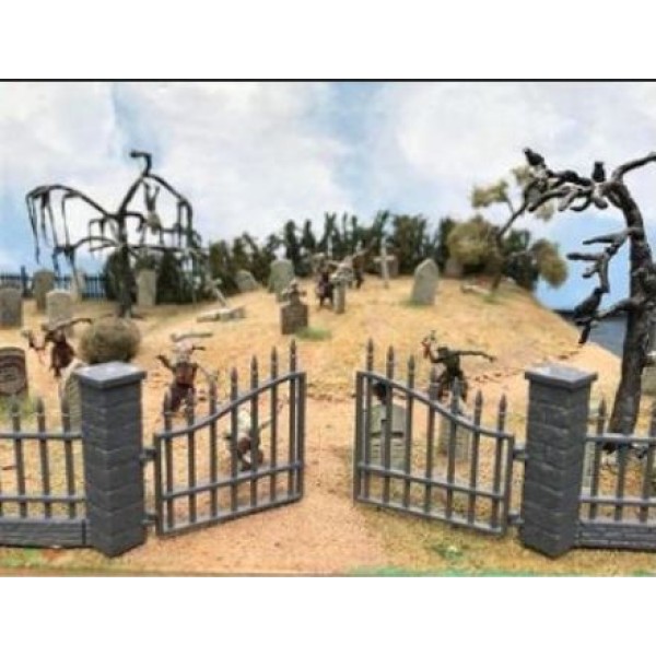 Renedra Terrain - Spear Top Railing Fence & Gate Renedra Terrain - Spear Top Railing Fence & Gate