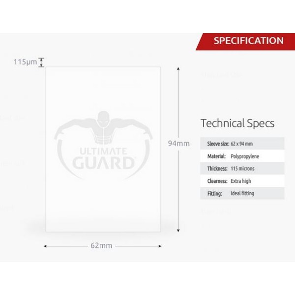 Clearance - Sleeves Ultimate Guard - Supreme Sleeves for Board Game Cards - Standard European (50)
